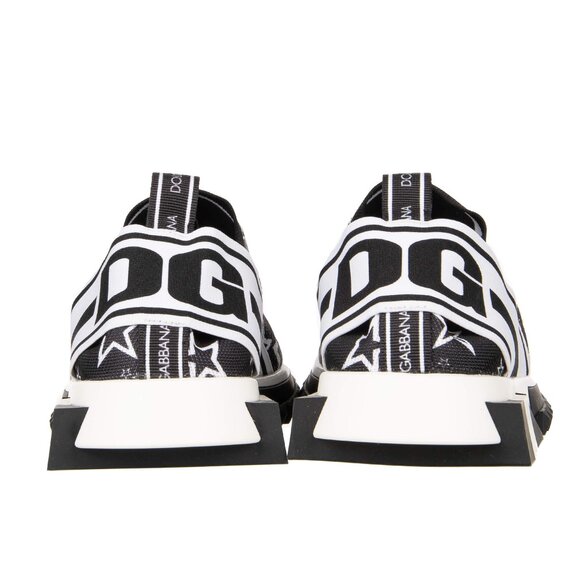 Dolce & Gabbana - Low-Top Logo Star Stretch Sneaker SORRENTO Black White EUR 38, - Picture 4 of 5
